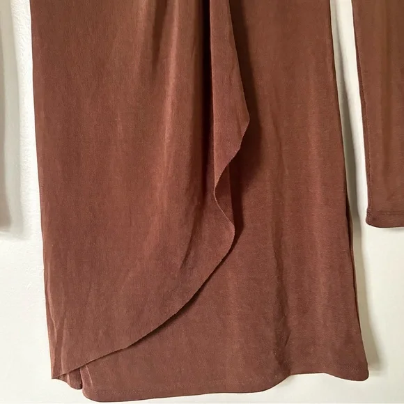 Forever 21 Brown Long Sleeve Dress Size Medium - Picture 8 of 13